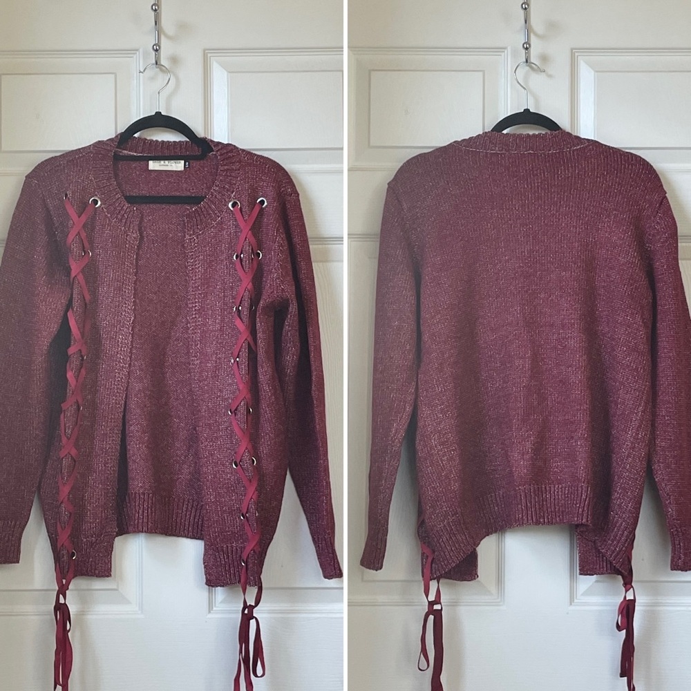 Ruby Ruche-Tie Cardigan Sweater - Picture 16 of 17